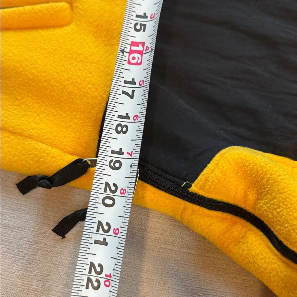 The North Face yellow black fleece zip up Denali jacket coat - Picture 5 of 9